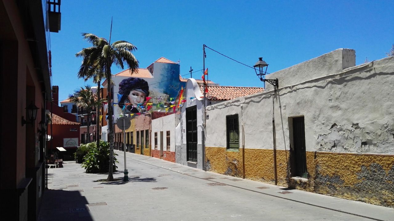 Straße in Puerto de la Cruz, Teneriffa, Spanien